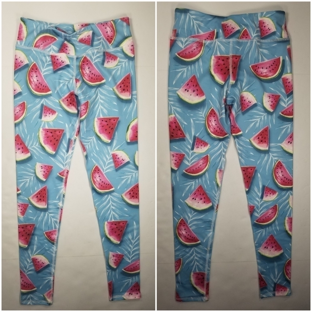 Luna Fide Leggings Sz S Watermelon Print